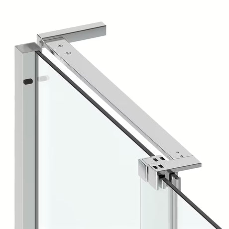 Kabina prysznicowa prostokątna SAT Walk-In Xmotion 100x90 cm z drzwiami przesuwnymi i przezroczystym szkłem, w błyszczącym chromie