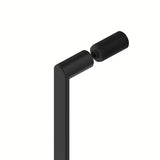 Drzwi prysznicowe do wnęki SAT Xmotion 140 cm w kolorze czarnym, z przezroczystym szkłem i drzwiami przesuwnymi.