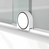 Parawan nawannowy SAT Walk-In Xmotion 150 cm z przezroczystym szkłem i białymi profilami