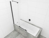 Przesuwna parawan nawannowy SAT Walk-In Xmotion z przezroczystym szkłem i czarnymi profilami