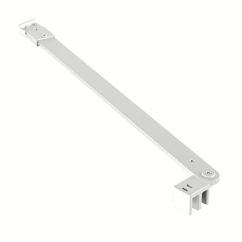 Białe ramię stabilizujące z przegubem pro do parawanu SAT Walk-In Xmotion pro szkło 8 mm.