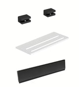 Zestaw akcesoriów łazienkowych SAT X-Way z półką, uchwytami i ściągaczką do szkła w spójnym designie
