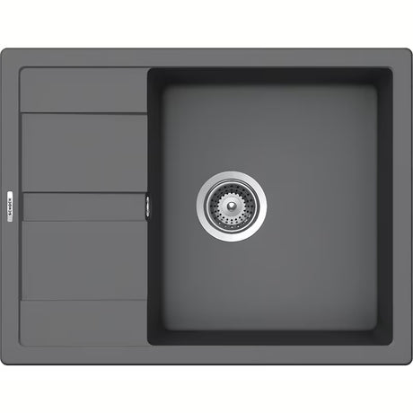 Granitowy zlewozmywak  Schock Manhattan D100 z ociekaczem w kolorze croma, 65x50 cm.