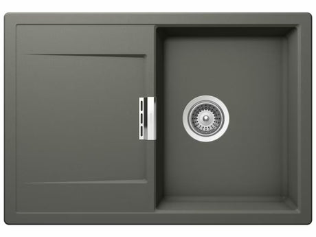 Granitowy zlewozmywak  Schock Mono D100S z ociekaczem w kolorze stone pro montaż na blat roboczy.