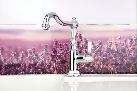 Chromowana bateria zlewozmywakowa SIKO Provence z dźwignią i obrotową wylewką w retro designie.