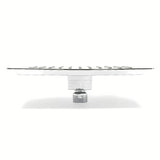 Kwadratowa deszczownica  SIKO Grey-Chrome w kolorze szary/chrom, wymiar 23x23 cm