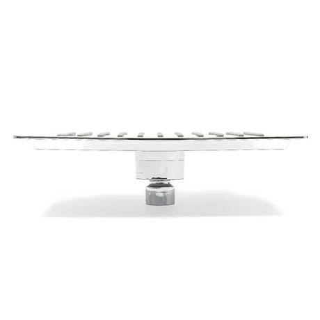 Kwadratowa deszczownica  SIKO Grey-Chrome w kolorze szary/chrom, wymiar 23x23 cm