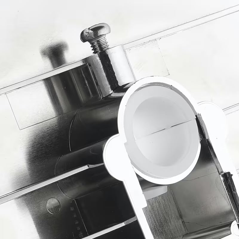 Uniwersalny przesuwna półka SIKO Chrome do drążka prysznicowego z zestawem wymiennych plastikowych tulei