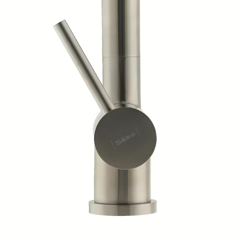 Nierdzewna bateria zlewozmywakowa SIKO Steel z obrotowym ramieniem w matowym wykończeniu supersteel