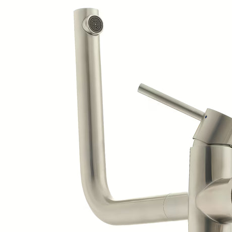 Nierdzewna bateria zlewozmywakowa SIKO Steel z obrotowym ramieniem w matowym wykończeniu supersteel