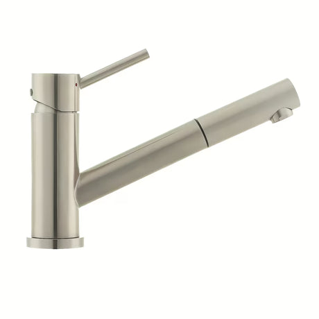 Nierdzewna bateria zlewozmywakowa SIKO Steel z wyciąganą wylewką w wykończeniu supersteel