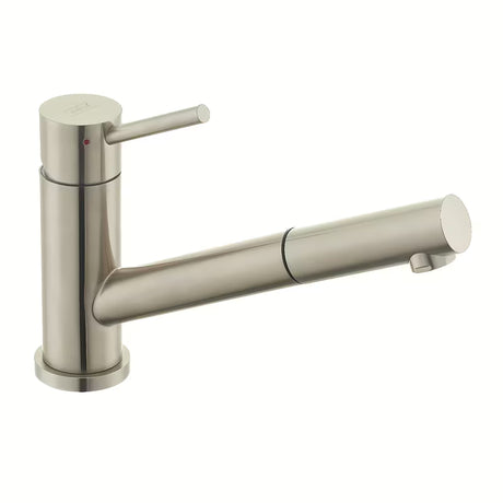 Nierdzewna bateria zlewozmywakowa SIKO Steel z wyciąganą wylewką w wykończeniu supersteel