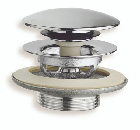 Chromowany korek click-clack pro syfon wannowy Silfra