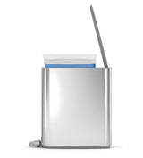 Wąski pedałowy kosz na śmieci Simplehuman ze stali nierdzewnej o pojemności 5 litrów, odpowiedni do łazienki i do MISKA wc.