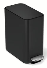Czarny wąski pedałowy kosz na śmieci Simplehuman CW2101 o pojemności 5 litrów, odpowiedni do łazienki i do MISKA wc.