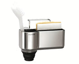 Uchwyt na gąbkę Simplehuman Sink caddies ze szczotkowanej stali nierdzewnej z uchwytem i przyssawkami