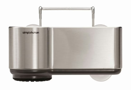 Uchwyt na gąbkę Simplehuman Sink caddies ze szczotkowanej stali nierdzewnej z uchwytem i przyssawkami