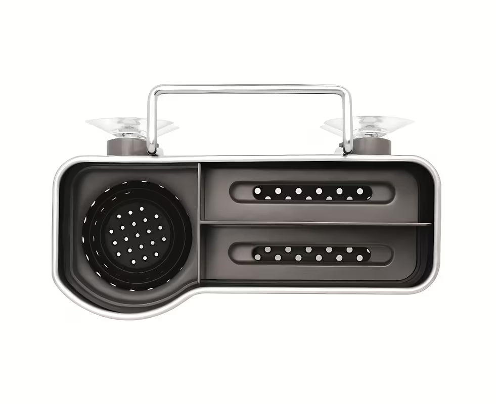 Uchwyt na gąbkę Simplehuman Sink caddies ze szczotkowanej stali nierdzewnej z uchwytem i przyssawkami