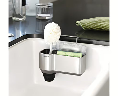 Uchwyt na gąbkę Simplehuman Sink caddies ze szczotkowanej stali nierdzewnej z uchwytem i przyssawkami
