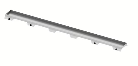Stalowy ruszt Tece Drainline plate II pro do wklejenia płytki do odpływu liniowego z polerowanymi krawędziami