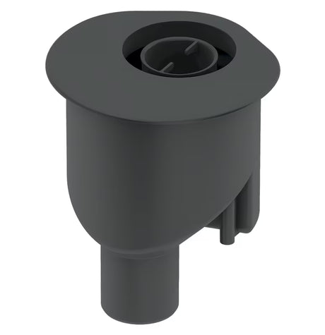 Pionowy syfon Tece Drainline pro odpływ liniowy z odpływem bocznym DN 50 i wyjmowanym syfonem.
