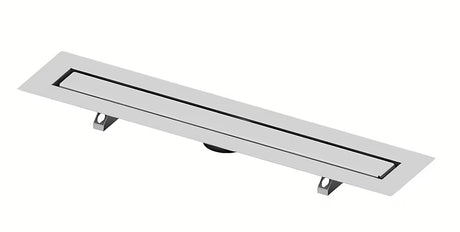 Stalowy odpływ liniowy Tece Drainline 80 cm z rusztem pro do przyklejenia płytki