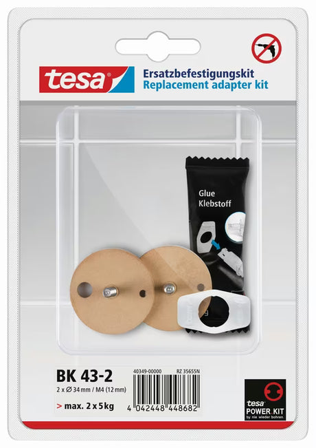 Adapter montażowy Tesa Power.Kit pro do mocowania akcesoriów łazienkowych bez wiercenia
