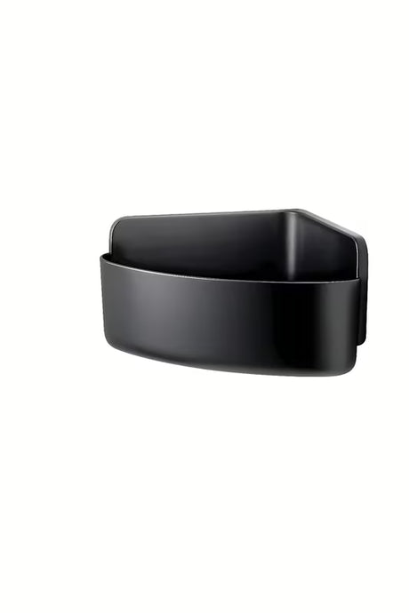 Narożna półka prysznicowa półka Tesa w matowej czerni z montażem bez wiercenia za pomocą Powerstrips Waterproof.
