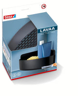 Narożna półka prysznicowa półka Tesa w matowej czerni z montażem bez wiercenia za pomocą Powerstrips Waterproof.