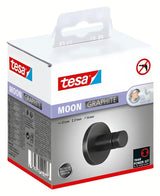Haczyk na ręcznik Tesa w szczotkowanym hard graphite z montażem klejonym tesa Power.Kit