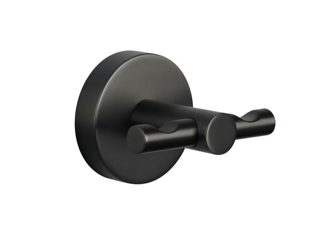 Metalowy haczyk na szlafrok haczyk Tesa w szczotkowanym wykończeniu hard graphite z montażem klejonym bez wiercenia