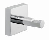 Chromowany kwadratowy haczyk Tesa Ekkro na ręcznik z montażem bez wiercenia w technologii Power.Kit
