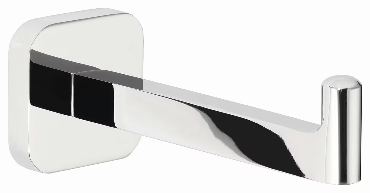 Chromowany uchwyt na papier toaletowy Tesa Elegaant z montażem bez wiercenia i błyszczącym wykończeniem