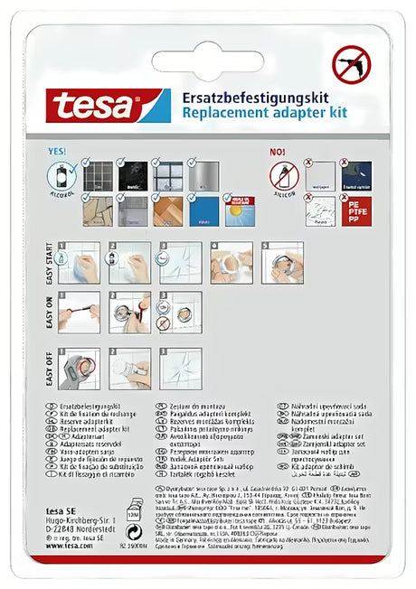 Tesa Hukk zestaw montażowy z adapterem BK20 i klejem tesa Power.Kit pro montaż bez wiercenia
