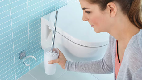 Chromowana ścienna SZCZOTKA do Wc Tesa Klaam z uchwytem pro do nowoczesnej łazienki