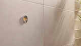 Tesa Moon Black SZCZOTKA do Wc w matowoczarnym wykończeniu z satynowym szklanym pojemnikiem