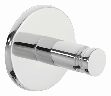 Chromowany haczyk Tesa powerbutton pro montaż bez wiercenia na płytkach i innych gładkich powierzchniach.