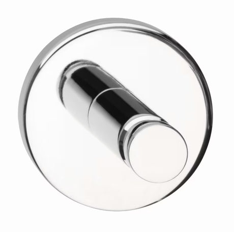 Chromowany haczyk Tesa powerbutton pro montaż bez wiercenia na płytkach i innych gładkich powierzchniach.