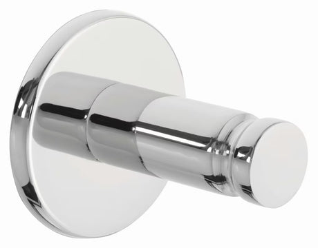 Chromowany haczyk Tesa powerbutton pro montaż bez wiercenia na gładkich powierzchniach, do łazienki i kuchni.