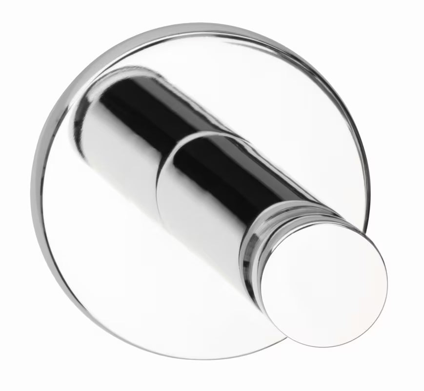 Chromowany haczyk Tesa powerbutton pro montaż bez wiercenia na gładkich powierzchniach, do łazienki i kuchni.