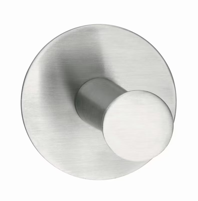 Tesa powerbutton Classic metalowy haczyk ze stali szczotkowanej pro, montaż bez wiercenia na płytkach.