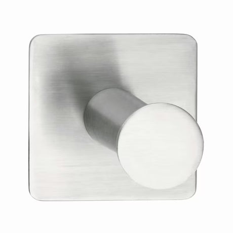 Haczyk Tesa powerbutton Classic ze szczotkowanej stali nierdzewnej pro z montażem bez wiercenia.