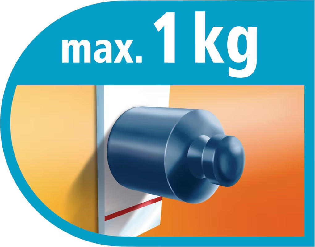 Chromowany haczyk Tesa Powerstrips pro montaż bez wiercenia na gładkich, stabilnych powierzchniach.