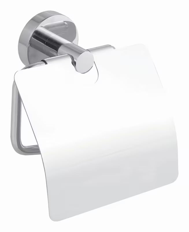 Błyszczący chromowany uchwyt na papier toaletowy Tesa Smooz z montażem Power.Kit bez wiercenia