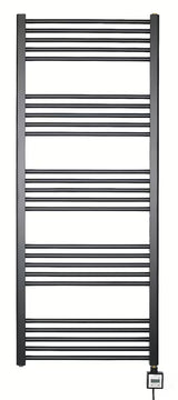 Elektryczny grzejnik łazienkowy Thermal Trend KD Economy 60x150 cm w kolorze czarnym matowym z termostatem KTX.