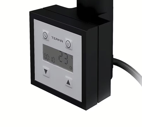 Elektryczny grzejnik łazienkowy Thermal Trend KD Economy 60x150 cm w kolorze czarnym matowym z termostatem KTX.