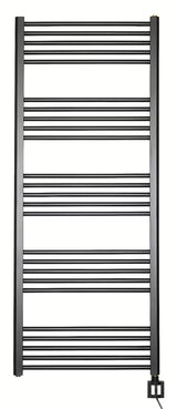 Elektryczny grzejnik łazienkowy Thermal Trend KD Economy 150x60 cm w kolorze czarnym matowym z termostatem KTX4.