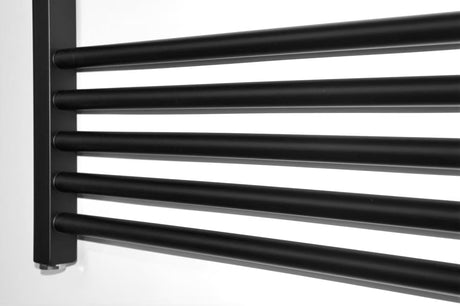 Elektryczny grzejnik łazienkowy Thermal Trend KD Economy 150x60 cm w kolorze czarnym matowym z termostatem KTX4.