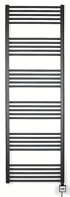 Elektryczny grzejnik łazienkowy Thermal Trend KD Economy 180x60 cm w kolorze czarny mat z termostatem KTX 3.
