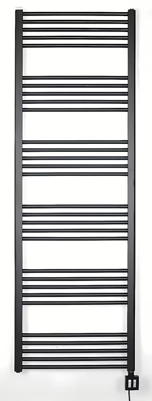 Elektryczny grzejnik łazienkowy Thermal Trend KD Economy 180x60 cm w kolorze czarny mat z termostatem KTX 4